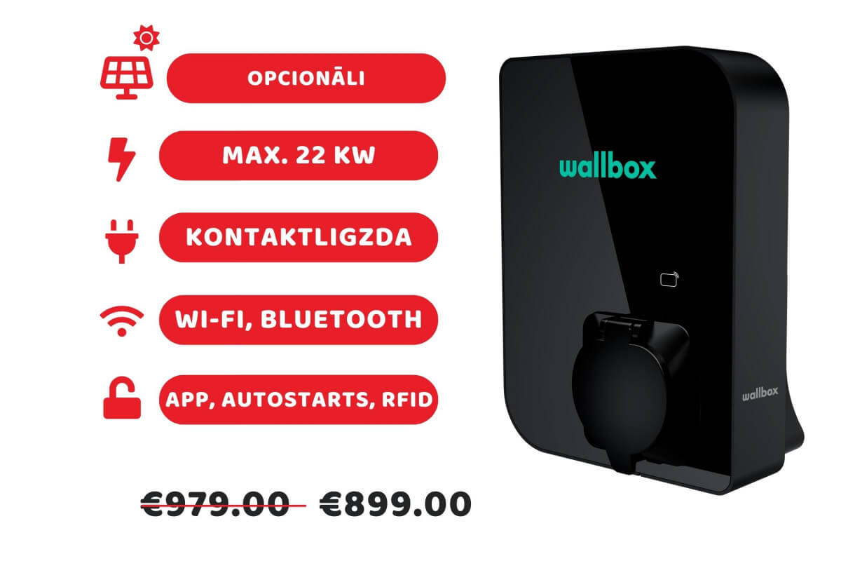 Wallbox Copper SB uzlādes stacijas īpašības un cena